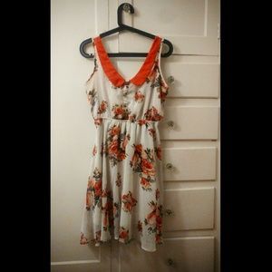 Floral Baby Doll Knee Length Dress